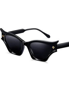 Cat Eye Sunglasses for Women Modern Retro Style Fashion Decorative Bat Shades